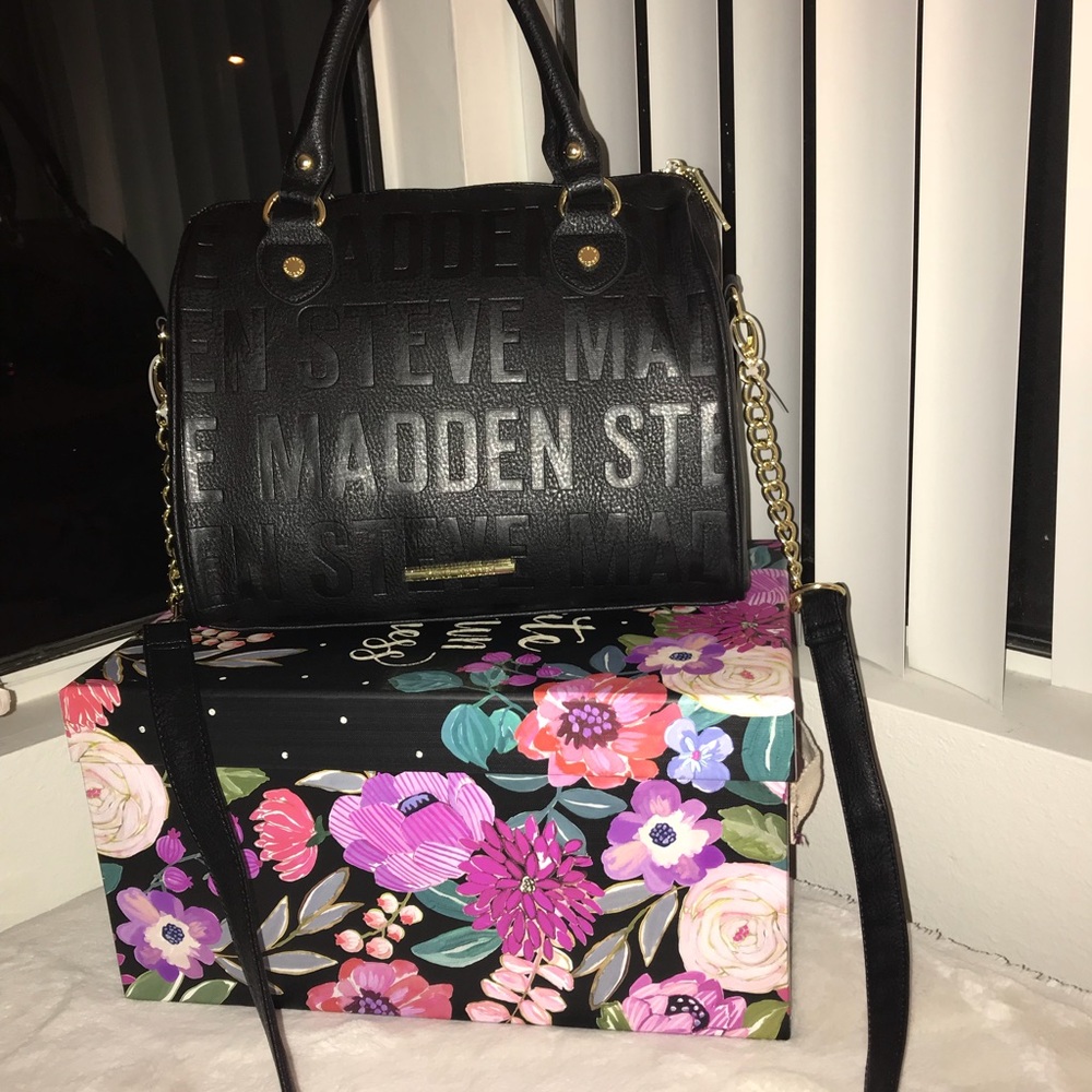 Steve Madden Speedy Logo Satchel - Picture 5 of 8